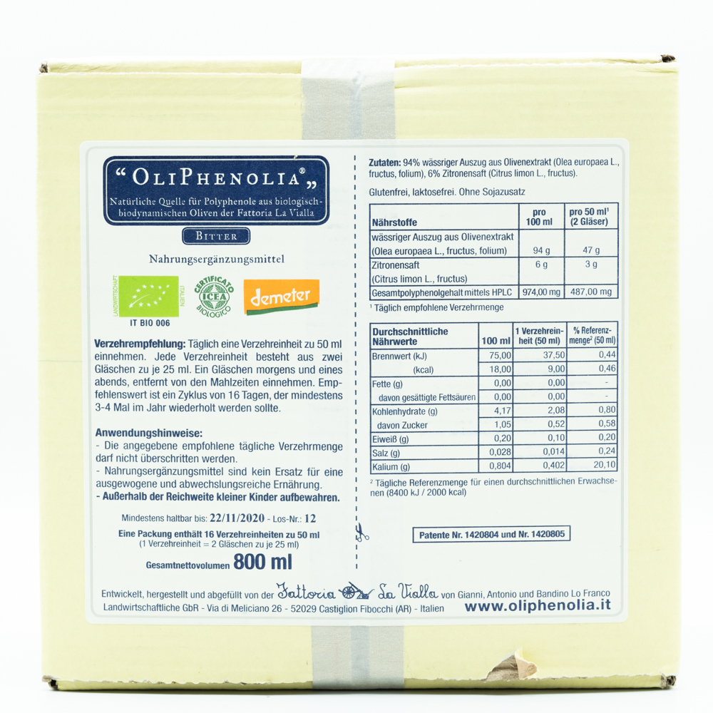 OLIPHENOLIA Bitter Flüssigkeit zum Einnehmen