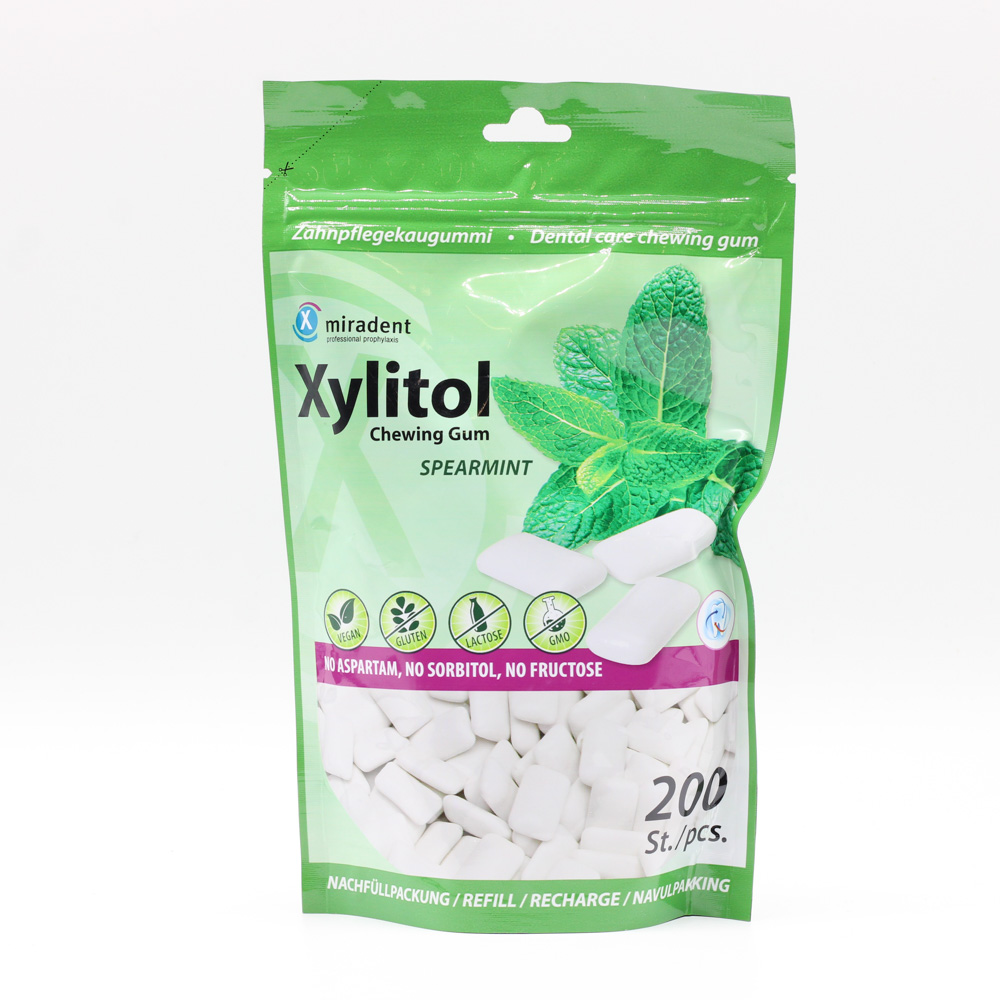 MIRADENT Xylitol Chewing Gum Spearmint Ref.
