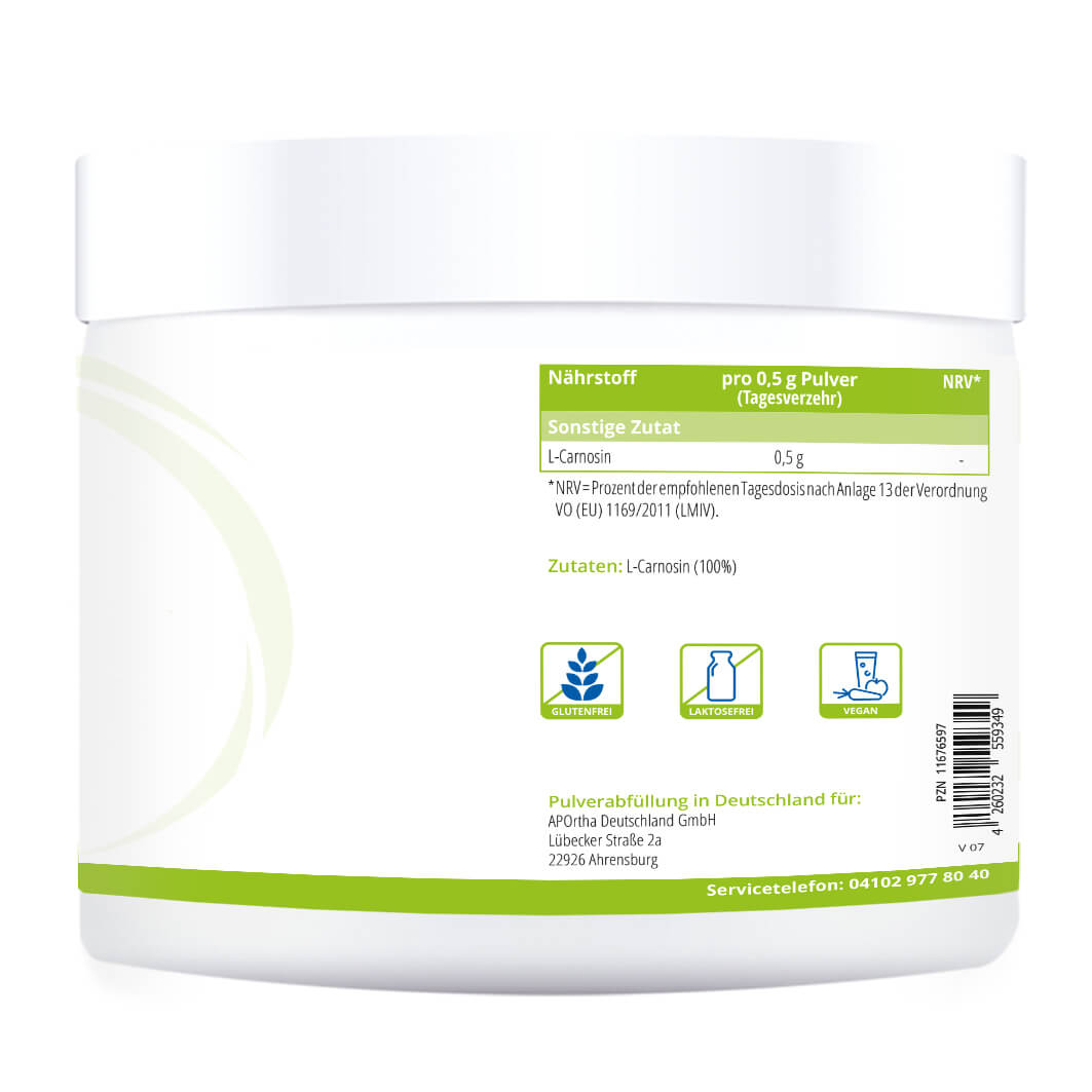 APORTHA L-Carnosin vegetarisch Pulver