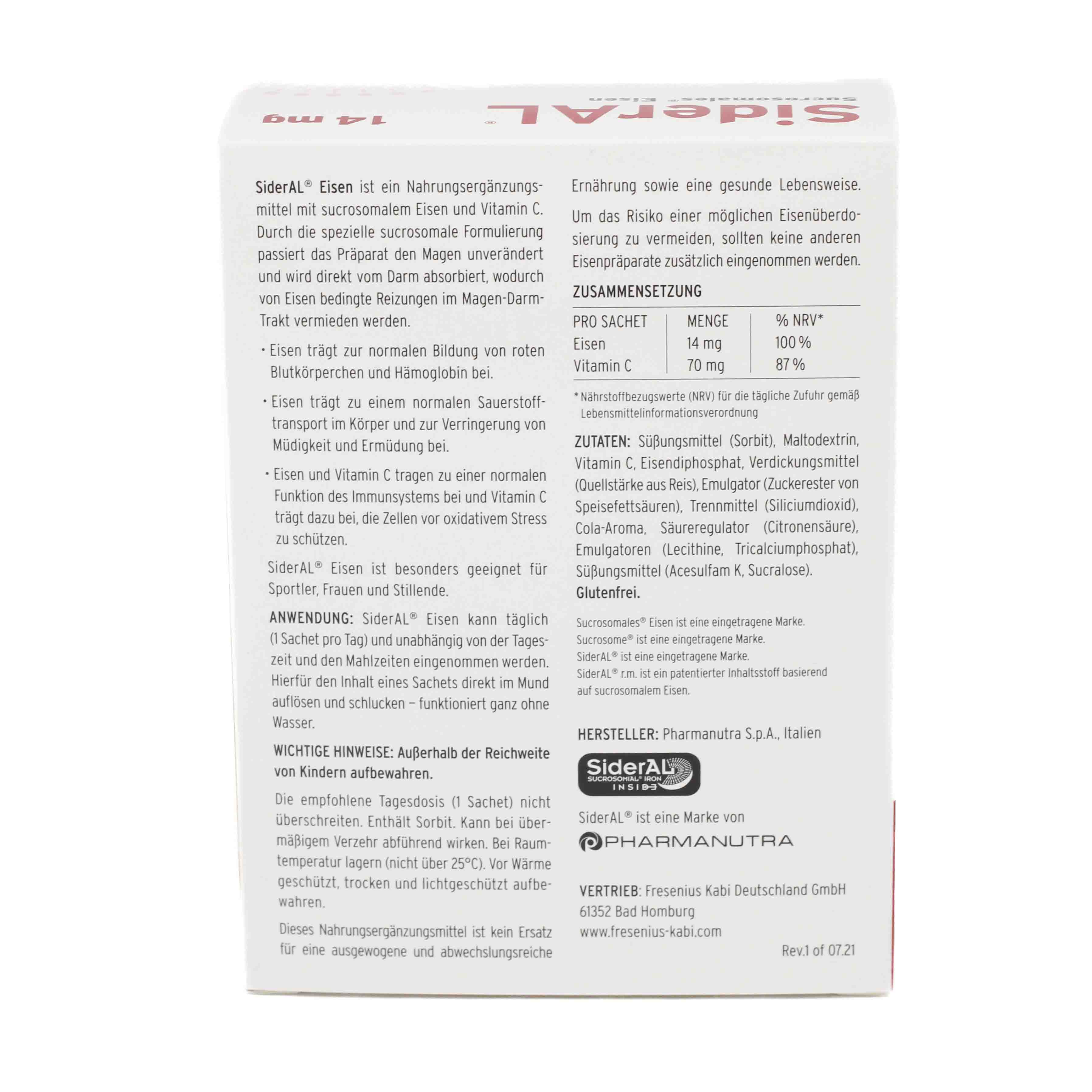 SiderAL® Eisen 14mg Cola bei erhöhtem Eisenbedarf