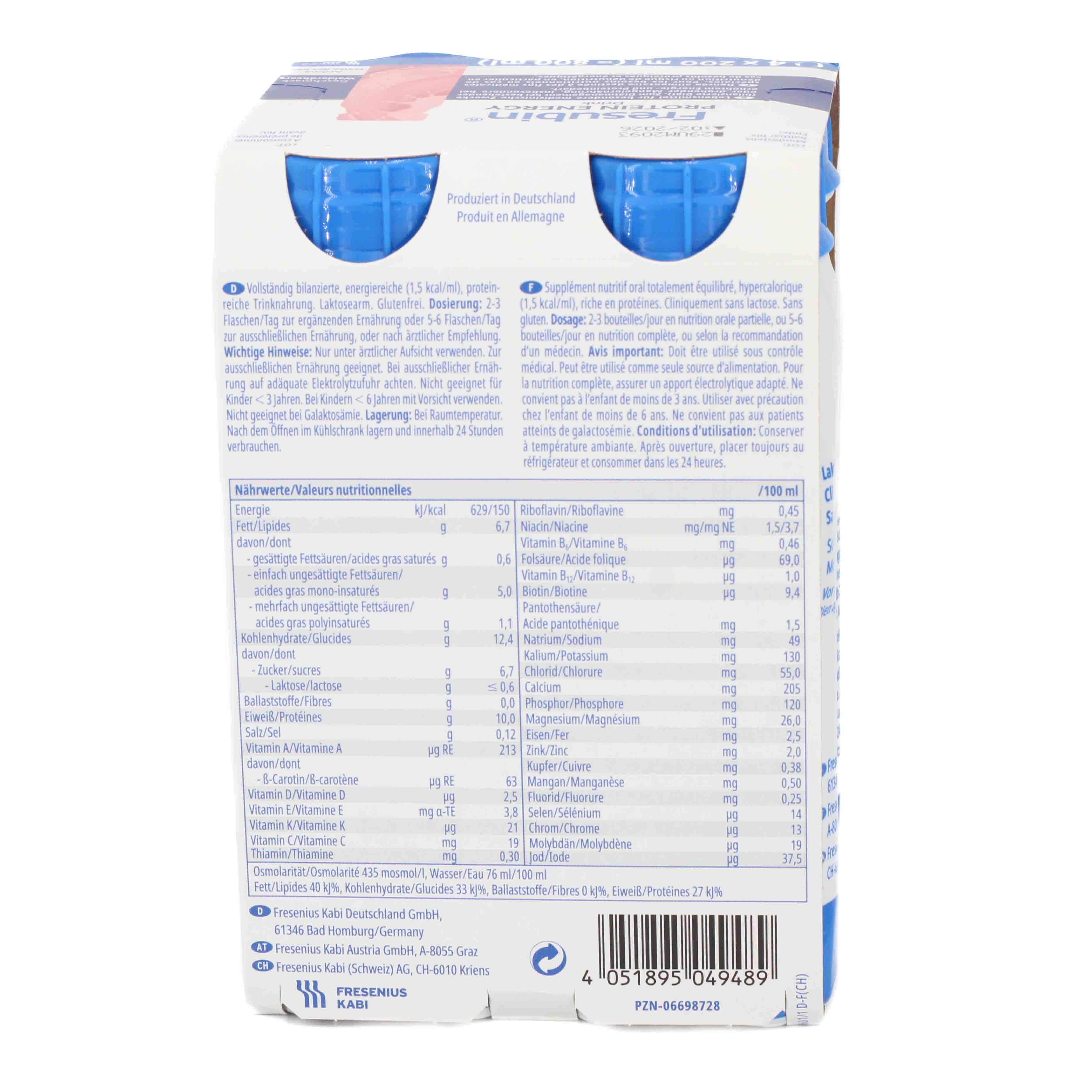 FRESUBIN PROTEIN Energy DRINK Walderdbe.Trinkflasche Trinknahrung