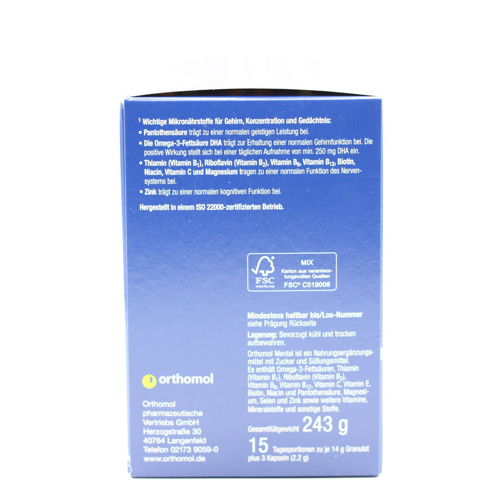 ORTHOMOL mental Granulat/Kapseln 15 Tage Kombip.