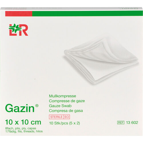 GAZIN Mullkomp.10x10 cm steril 8fach