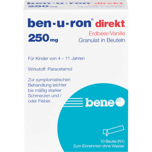 BEN-U-RON direkt 250 mg Granulat Erdbeer/Vanille