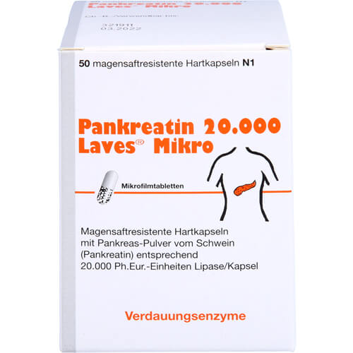 PANKREATIN 20.000 Laves Mikro magensaftr.Hartkaps.