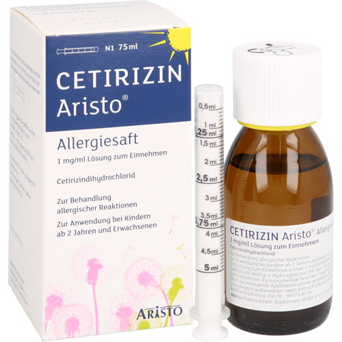 CETIRIZIN Aristo Allergiesaft 1 mg/ml Lsg.z.Einn.