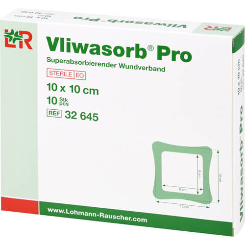 VLIWASORB Pro superabsorb.Komp.steril 10x10 cm