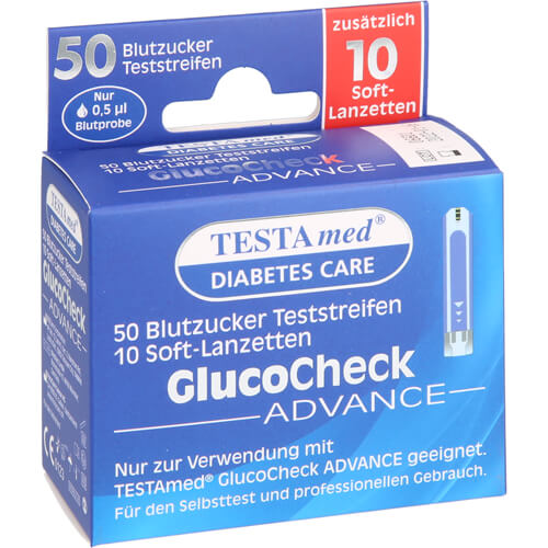 TESTAMED GlucoCheck Advance 50 Teststr.m.10 Lanz.