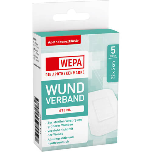 WEPA Wundverband 7,2x5 cm steril