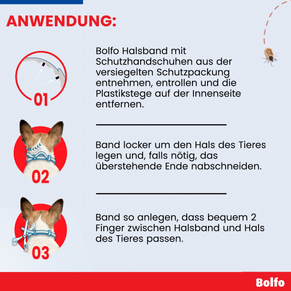 BOLFO Flohschutzband braun f.kleine Hunde/Katzen