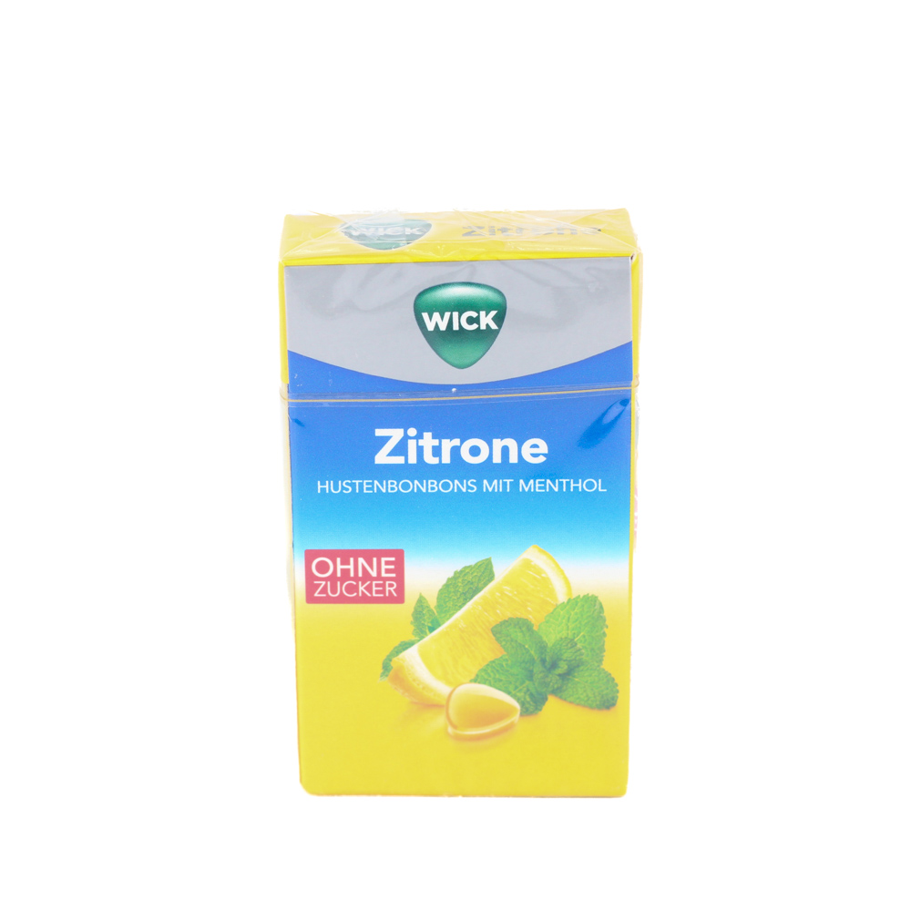 WICK Zitrone & nat.Menthol Bonb.o.Zucker Clickbox