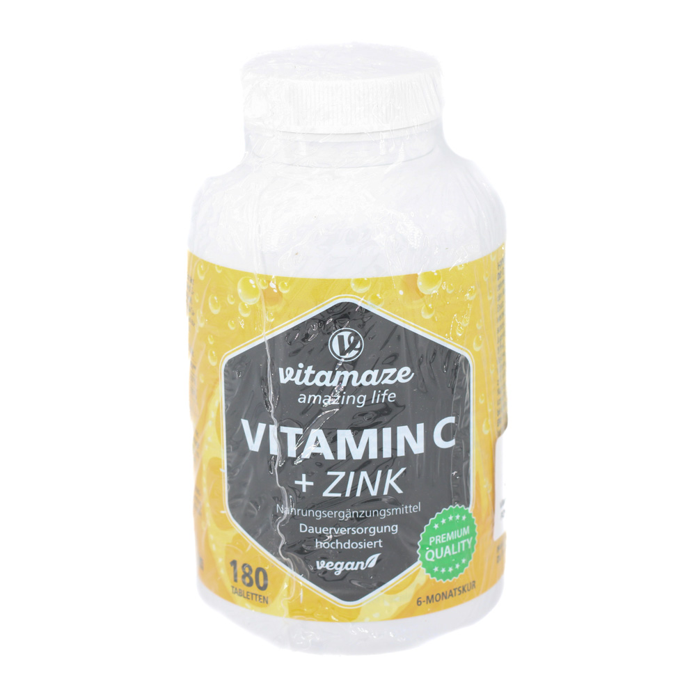 VITAMIN C 1000 mg hochdosiert+Zink vegan Tabletten