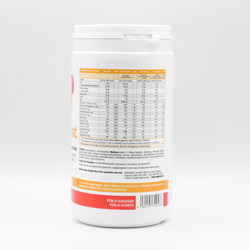 MEGAMAX Aufbaukost Schoko Pulver