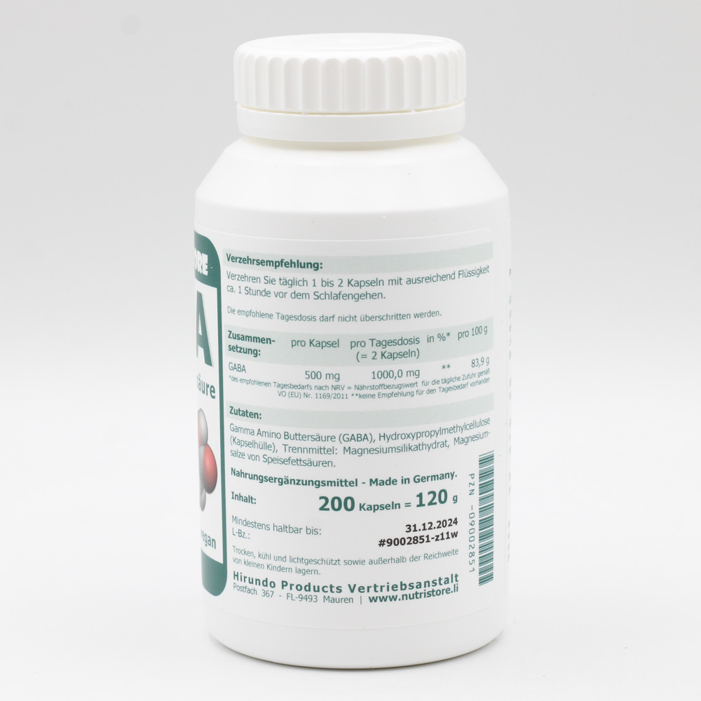 GABA 500 mg vegetarische Kapseln
