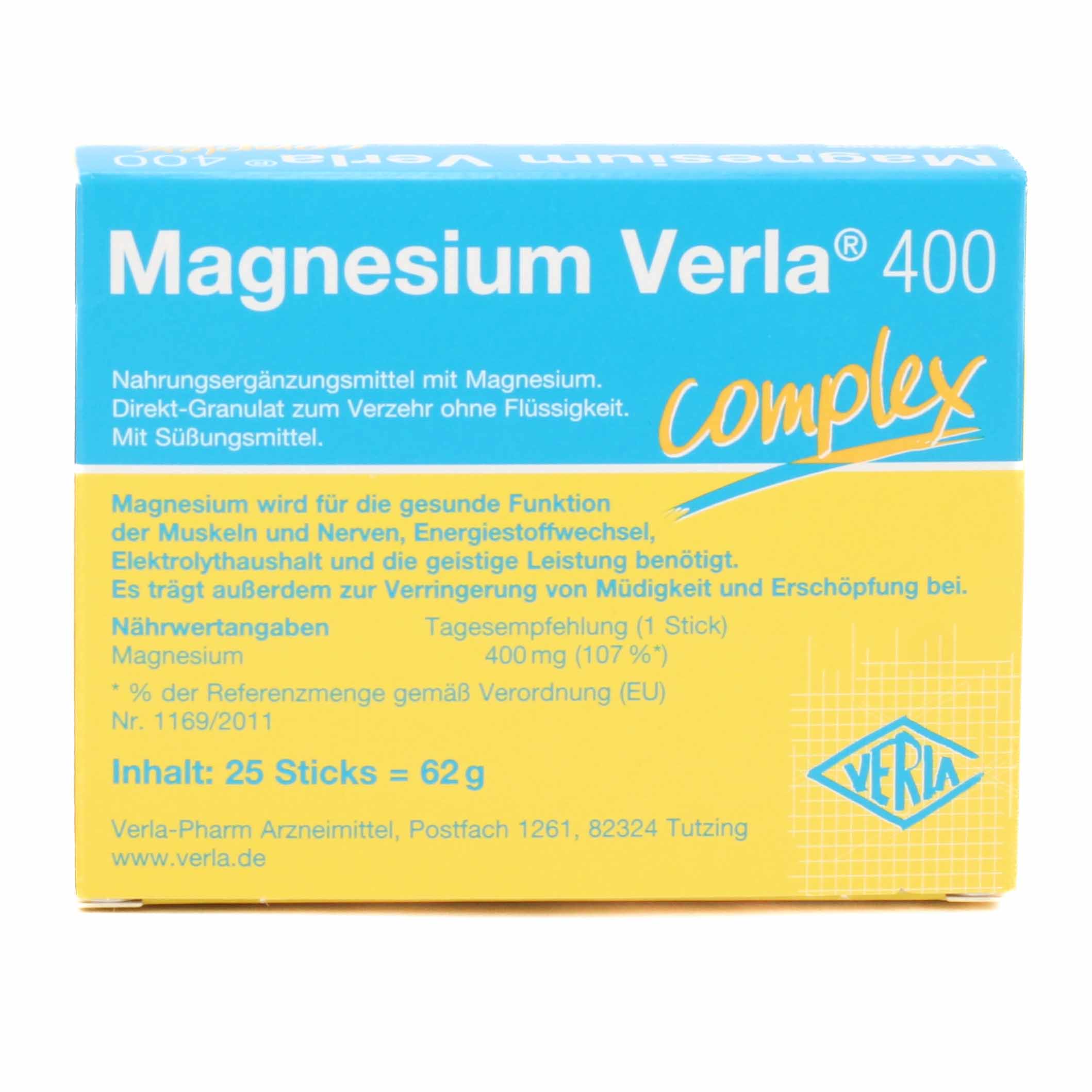 MAGNESIUM VERLA 400 Zitrone Direkt-Granulat