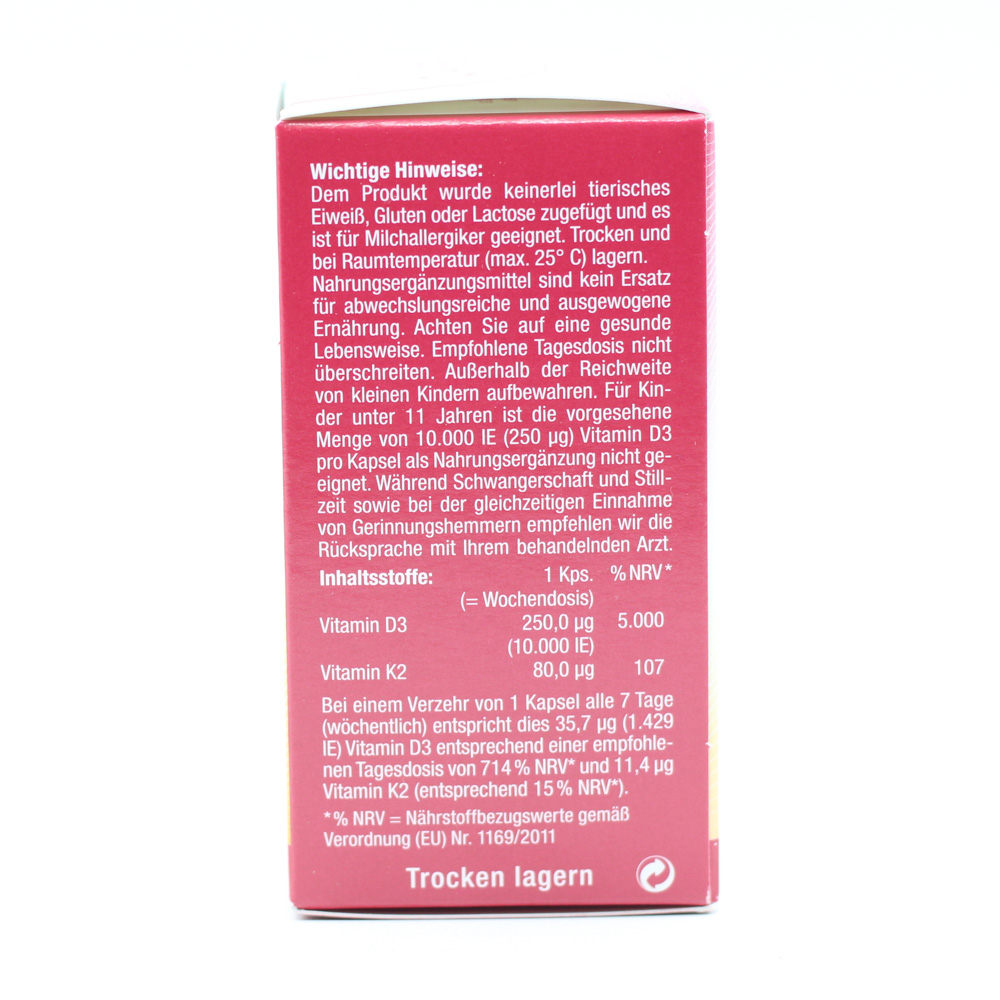 META-CARE Vitamin D3 Plus 10.000 I.E + 80 μg K2