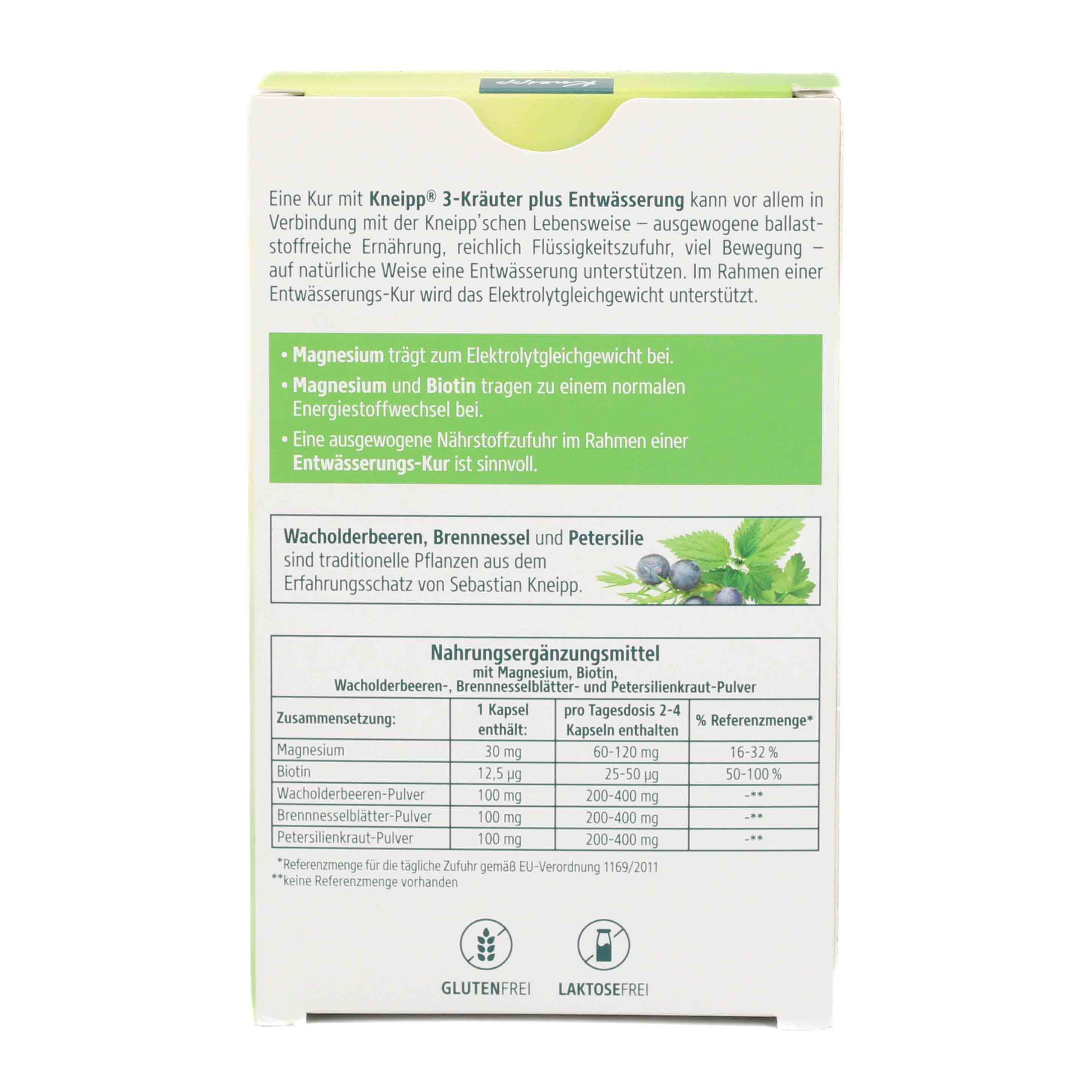 KNEIPP 3-Kräuter plus Entwässerung Kapseln