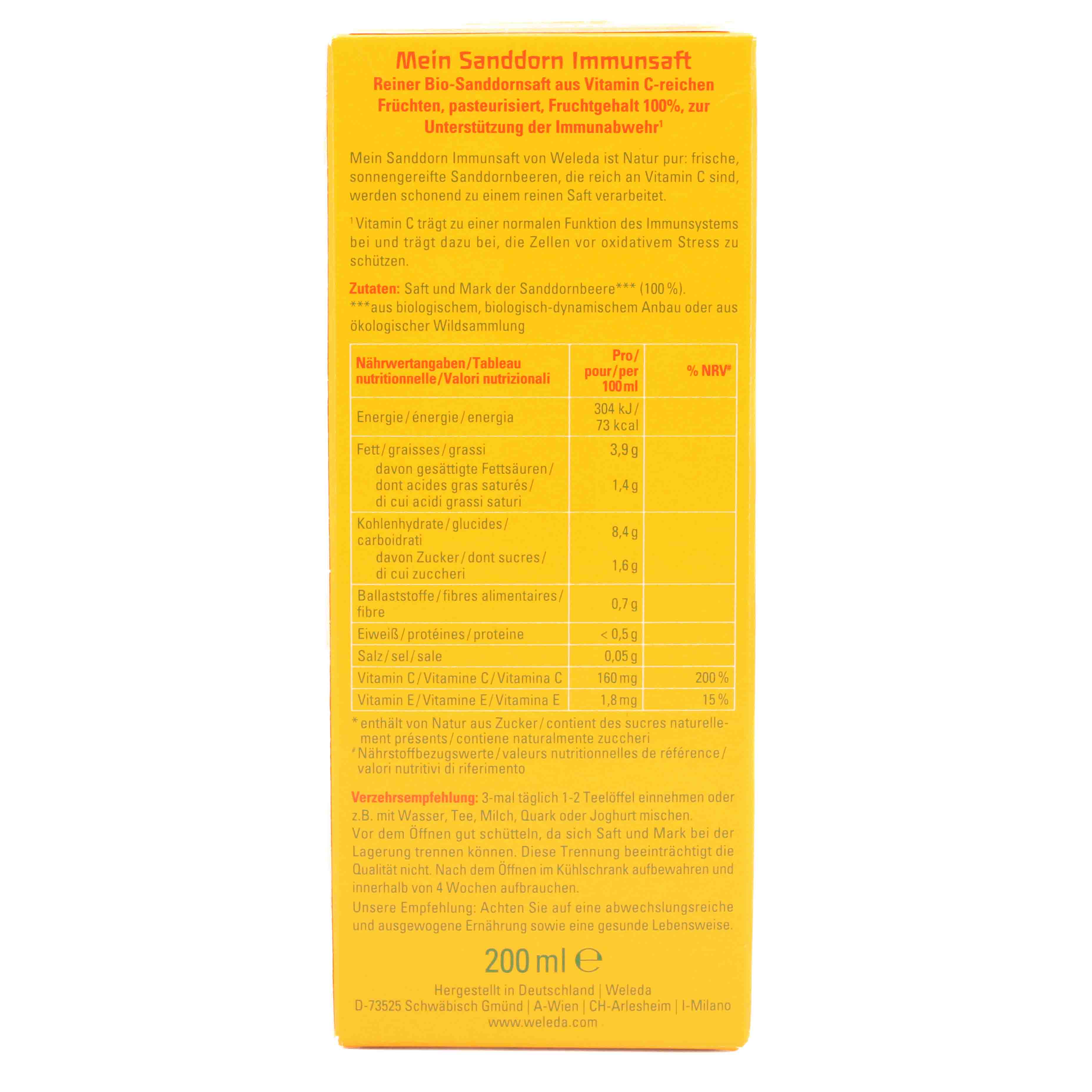 WELEDA Mein Sanddorn Immunsaft