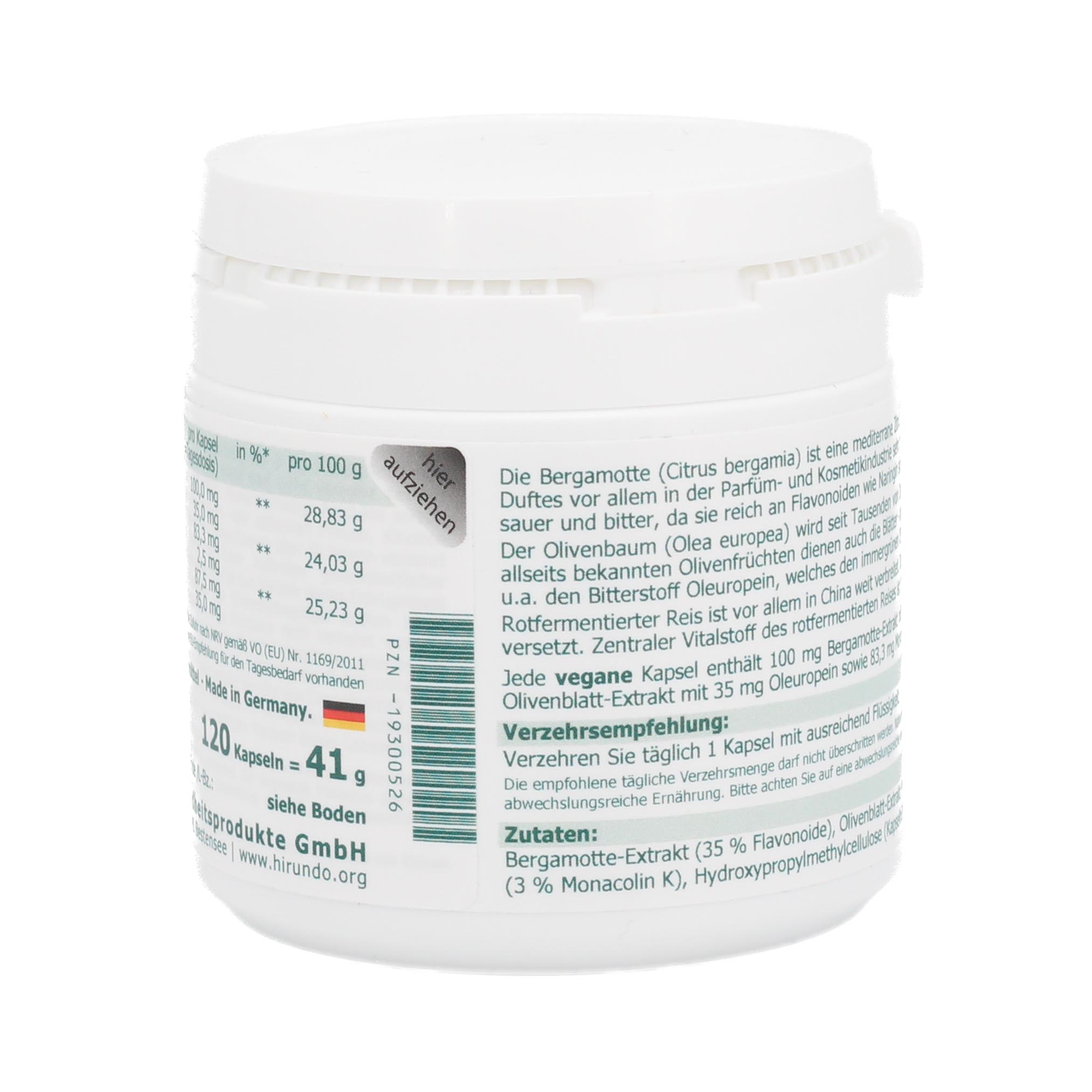BERGAMOTTE EXTRAKT plus Monascus Oleuropein Kaps.