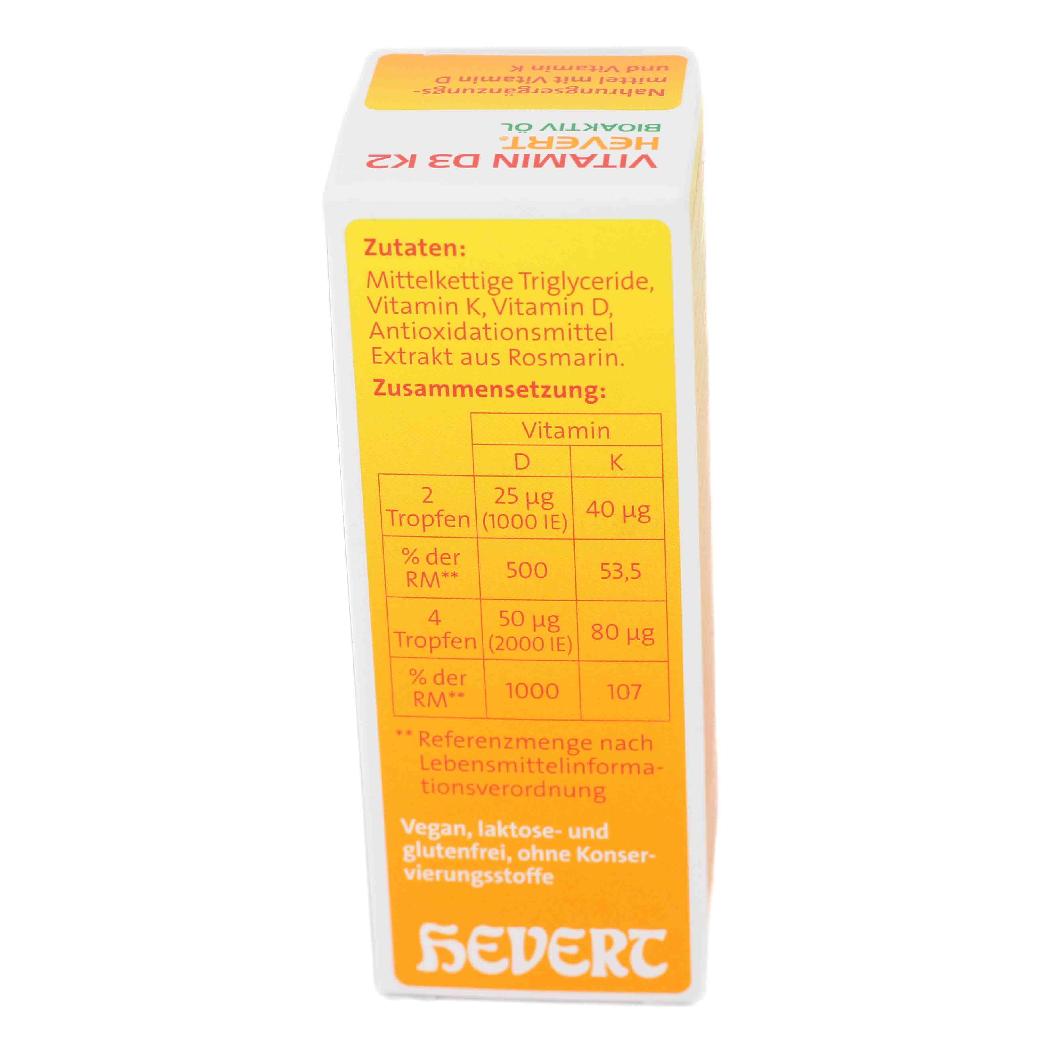 VITAMIN D3 K2 Hevert Bioaktiv Öl