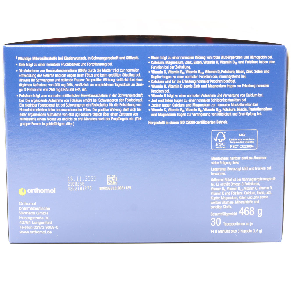 ORTHOMOL Natal Granulat/Kapseln 30 Btl.Kombipack.