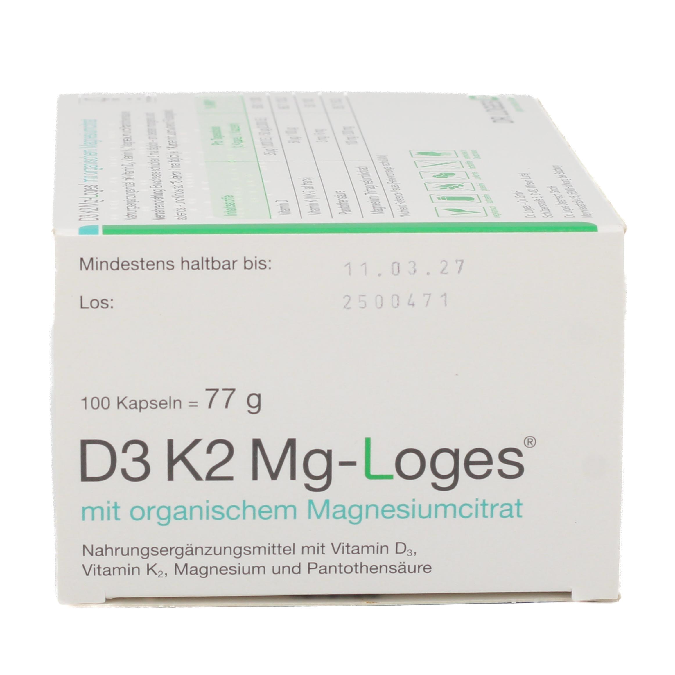 D3 K2 Mg-Loges Kapseln