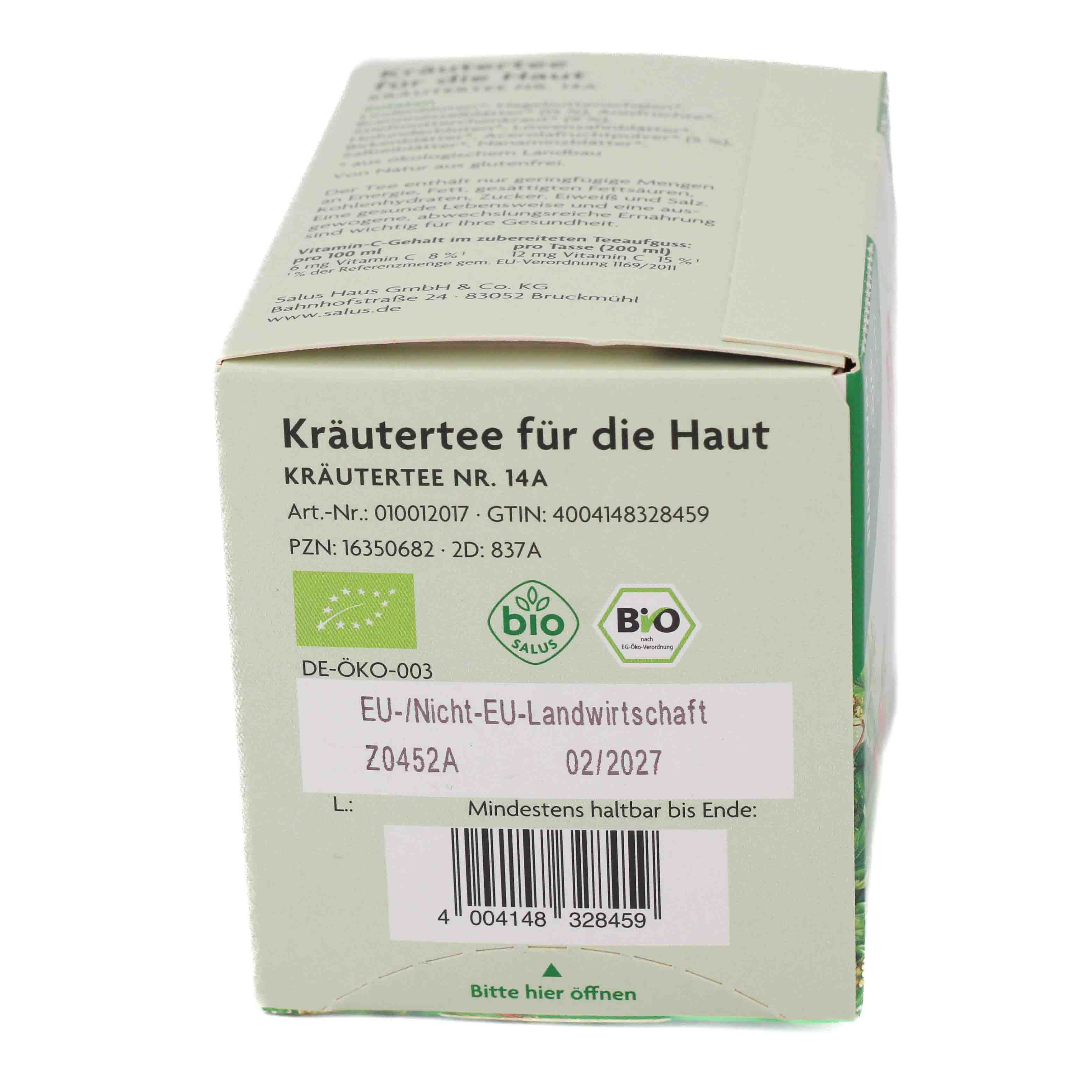 KRÄUTERTEE für die Haut Nr.14a Bio Salus Fbtl.