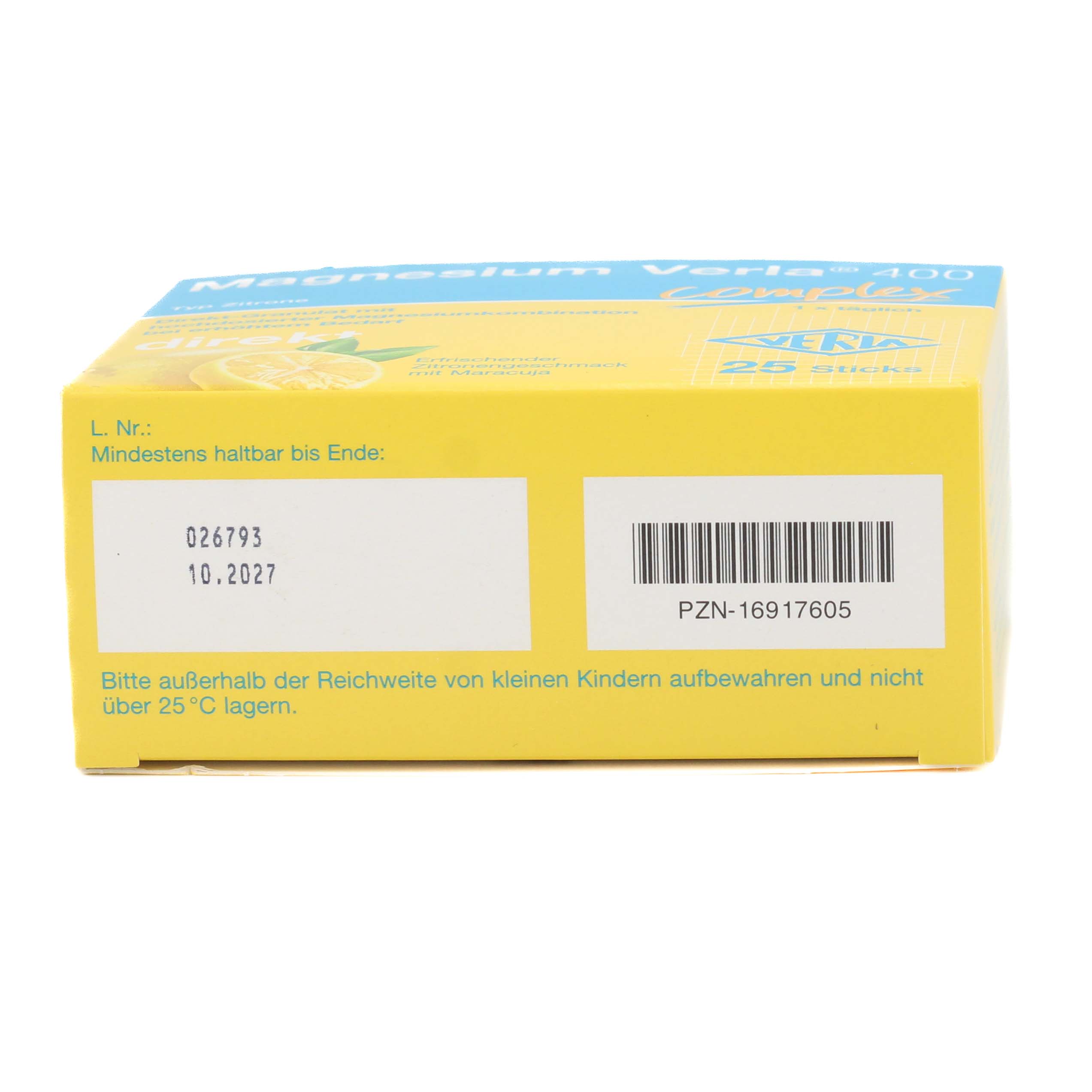 MAGNESIUM VERLA 400 Zitrone Direkt-Granulat