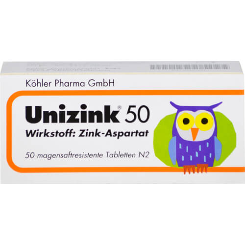 UNIZINK 50 magensaftresistente Tabletten