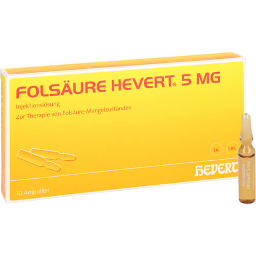 FOLSÄURE HEVERT 5 mg Ampullen