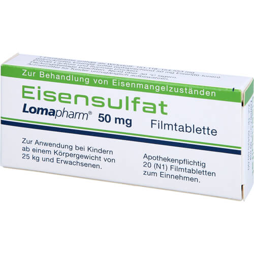 EISENSULFAT Lomapharm 50 mg Filmtabletten