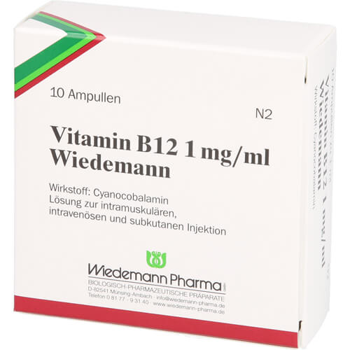 VITAMIN B12 WIEDEMANN 1 mg/ml Injektionslsg.Amp.