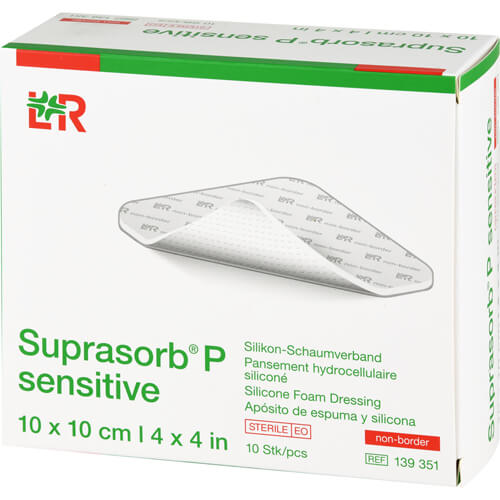 SUPRASORB P sensitive PU-Schaumv.non-bor.10x10cm