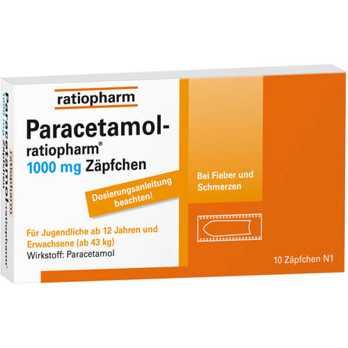 PARACETAMOL-ratiopharm 1.000 mg Zäpfchen
