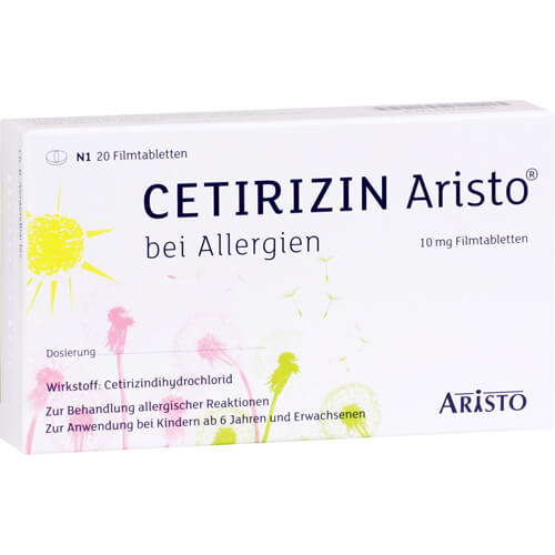 CETIRIZIN Aristo bei Allergien 10 mg Filmtabletten