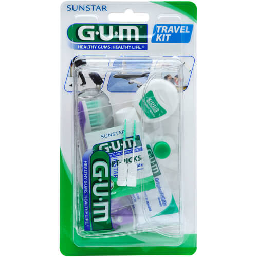 GUM TRAVEL KIT Zahnbürste+Zahnseide+Zahnpasta