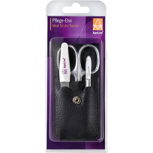 APOLINE Manicure Etui 3teilig schwarz